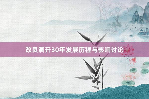 改良洞开30年发展历程与影响讨论